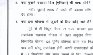 125 unit free electricity