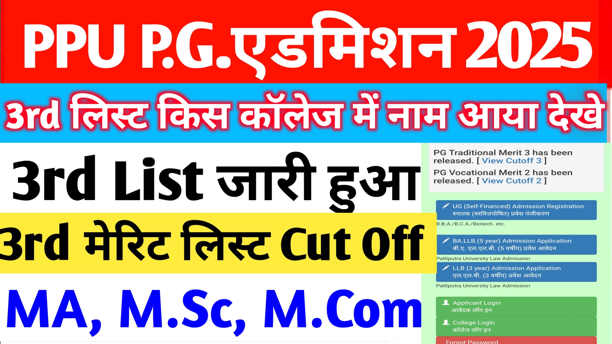 ppu 3rd list