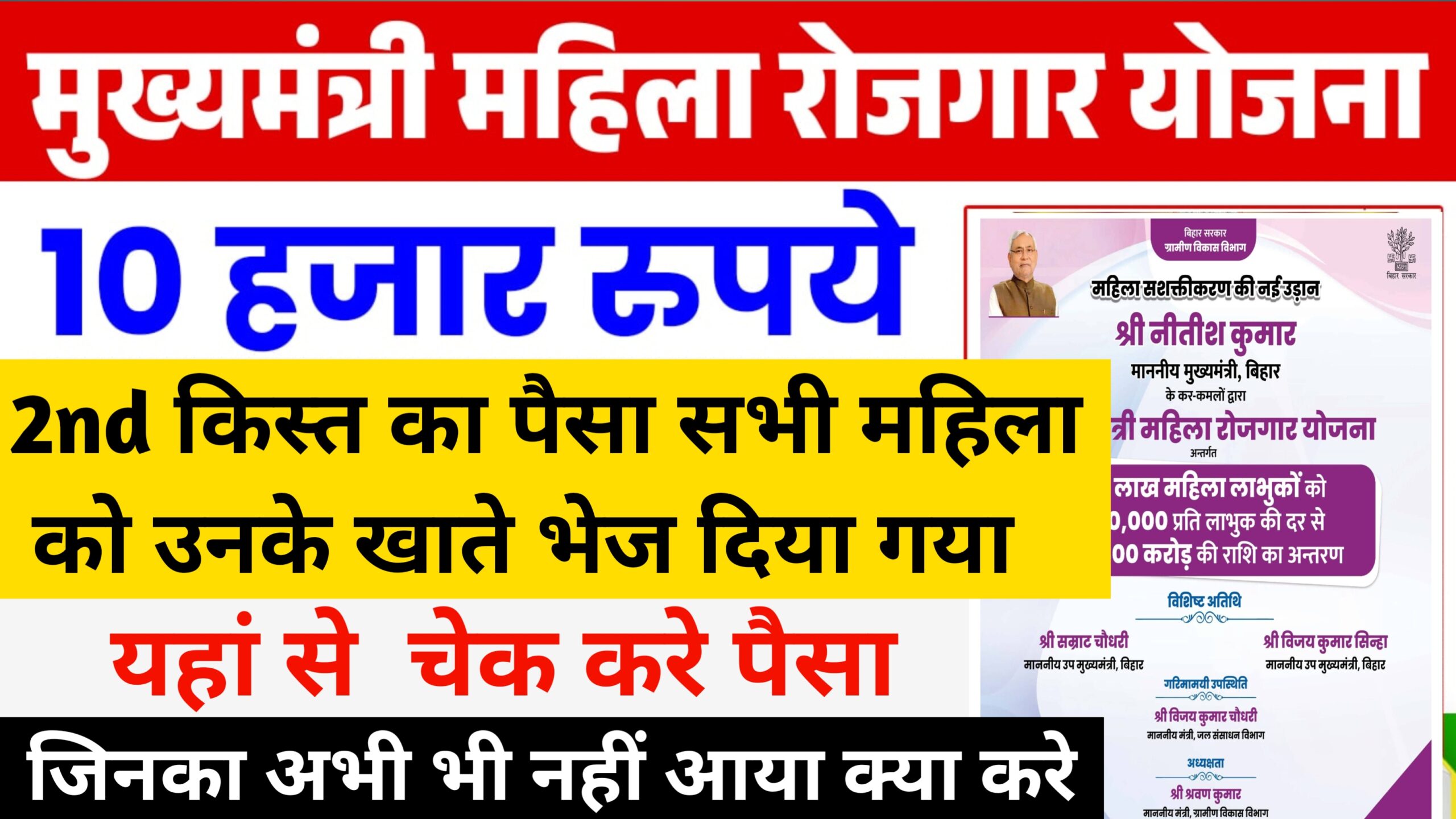 mahila rojgae yojana 2nd kist